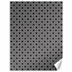 Pattern Formes Ronds Noir/blanc Canvas 36  X 48  by kcreatif