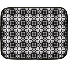 Pattern Formes Ronds Noir/blanc Double Sided Fleece Blanket (mini)  by kcreatif