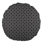 Pattern Formes Ronds Noir/Blanc Large 18  Premium Round Cushions Front