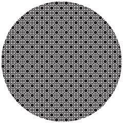 Pattern Formes Ronds Noir/blanc Wooden Puzzle Round by kcreatif