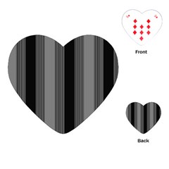 Pattern Bandes Gris/noir Playing Cards Single Design (heart) by kcreatif