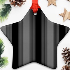 Pattern Bandes Gris/noir Star Ornament (two Sides) by kcreatif