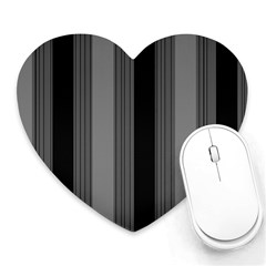 Pattern Bandes Gris/noir Heart Mousepads by kcreatif