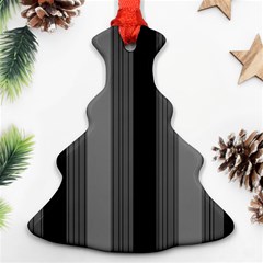 Pattern Bandes Gris/noir Christmas Tree Ornament (two Sides) by kcreatif