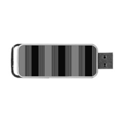 Pattern Bandes Gris/noir Portable Usb Flash (one Side) by kcreatif