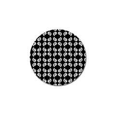 Pattern Formes Ronds Noir Golf Ball Marker (10 Pack) by kcreatif