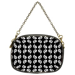 Pattern Formes Ronds Noir Chain Purse (one Side) by kcreatif