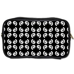 Pattern Formes Ronds Noir Toiletries Bag (one Side) by kcreatif