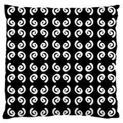 Pattern Formes Ronds Noir Large Cushion Case (one Side) by kcreatif