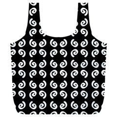 Pattern Formes Ronds Noir Full Print Recycle Bag (xxl)