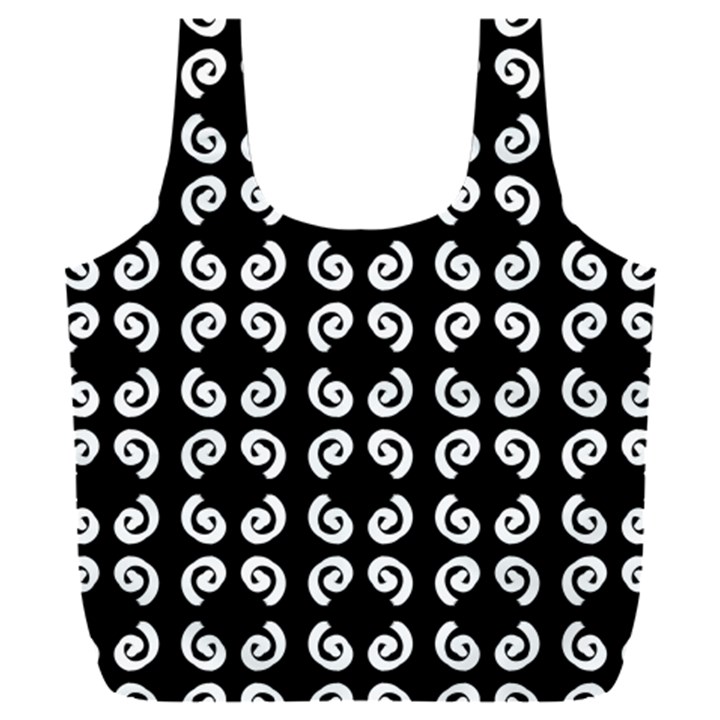 Pattern Formes Ronds Noir Full Print Recycle Bag (XXXL)