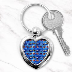 Fish Stamp 2 Key Chain (heart) by ArtworkByPatrick