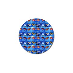 Fish Stamp 2 Golf Ball Marker by ArtworkByPatrick