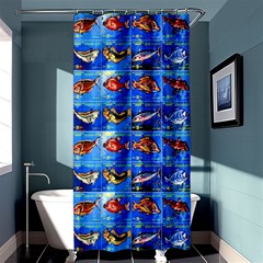 Fish Stamp 2 Shower Curtain 36  X 72  (stall)  by ArtworkByPatrick