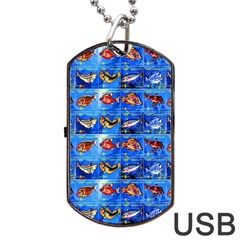 Fish Stamp 2 Dog Tag Usb Flash (two Sides) by ArtworkByPatrick