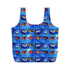 Fish Stamp 2 Full Print Recycle Bag (m) by ArtworkByPatrick