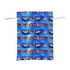 Fish Stamp 2 Lightweight Drawstring Pouch (l)