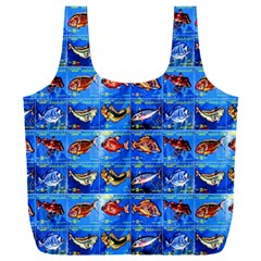 Fish Stamp 2 Full Print Recycle Bag (xxl) by ArtworkByPatrick