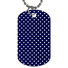 Pois Blanc/marine Dog Tag (two Sides) by kcreatif