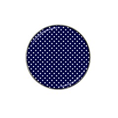 Pois Blanc/marine Hat Clip Ball Marker (4 Pack) by kcreatif