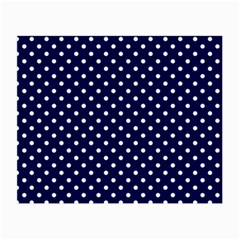 Pois Blanc/marine Small Glasses Cloth by kcreatif