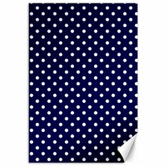 Pois Blanc/marine Canvas 12  X 18  by kcreatif