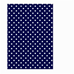 Pois Blanc/marine Large Garden Flag (two Sides) by kcreatif