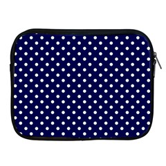 Pois Blanc/marine Apple Ipad 2/3/4 Zipper Cases by kcreatif