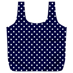 Pois Blanc/marine Full Print Recycle Bag (xxl)