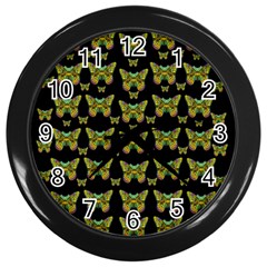 Butterflies With Wings Of Freedom And Love Life Wall Clock (black) by pepitasart