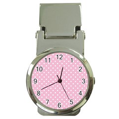 Pois Blanc/rose Money Clip Watches by kcreatif