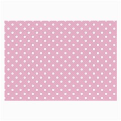 Pois Blanc/rose Large Glasses Cloth (2 Sides) by kcreatif