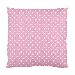 Pois Blanc/rose Standard Cushion Case (two Sides) by kcreatif