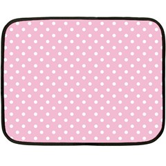 Pois Blanc/rose Fleece Blanket (mini) by kcreatif