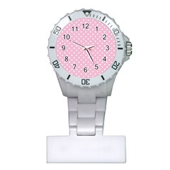 Pois Blanc/rose Plastic Nurses Watch by kcreatif