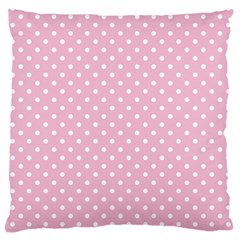 Pois Blanc/rose Standard Flano Cushion Case (one Side) by kcreatif