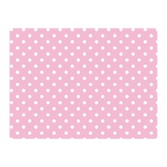 Pois Blanc/rose Double Sided Flano Blanket (mini)  by kcreatif