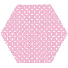 Pois Blanc/rose Wooden Puzzle Hexagon by kcreatif