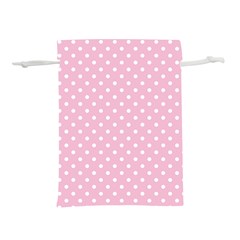 Pois Blanc/rose Lightweight Drawstring Pouch (m) by kcreatif