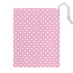 Pois Blanc/Rose Drawstring Pouch (4XL) Front