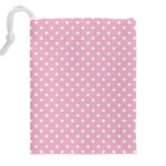 Pois Blanc/Rose Drawstring Pouch (4XL) Back