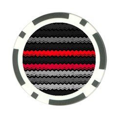 Chevrons Rose/gris Poker Chip Card Guard by kcreatif