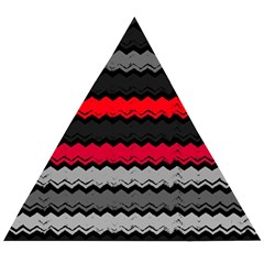 Chevrons Rose/gris Wooden Puzzle Triangle