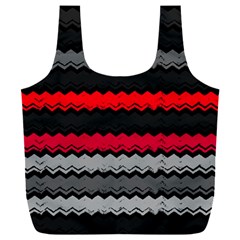 Chevrons Rose/gris Full Print Recycle Bag (xxxl)