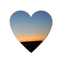 Photo Coucher Du Soleil Bleu/orange Heart Magnet by kcreatif