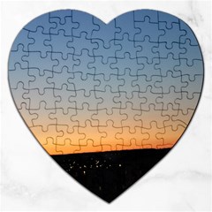 Photo Coucher Du Soleil Bleu/orange Jigsaw Puzzle (heart) by kcreatif