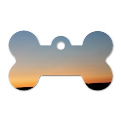 Photo Coucher Du Soleil Bleu/orange Dog Tag Bone (one Side) by kcreatif