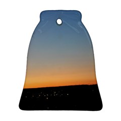 Photo Coucher Du Soleil Bleu/orange Bell Ornament (two Sides)