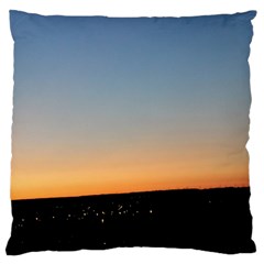 Photo Coucher Du Soleil Bleu/orange Large Cushion Case (two Sides) by kcreatif