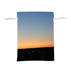 Photo Coucher Du Soleil Bleu/orange Lightweight Drawstring Pouch (l)